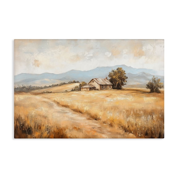 Stupell Industries Western Landscape Open Field Canvas Wall Art, design by Petal Prints Design