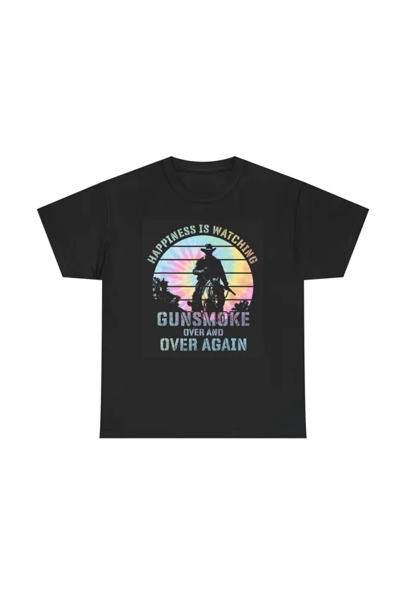 Western Laughs Gunsmoke Retro Classic TV Parody Frontier Humor Graphic Unisex T-Shirt up to size 5XL