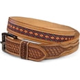 thumbnail image 1 of Western Leather Belt for Men Cowboy Handmade Belt Embossed Beaded with Removable Buckle Tooled 1.5” Wide, 1 of 6