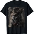 Western Lone Wolf Cowboy Wearing Hat Werewolf Dog Animal Art Classic ...