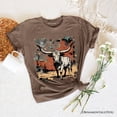 thumbnail image 1 of Western Longhorn Bull T-Shirt, Cowboy Rodeo Tee, 1 of 8