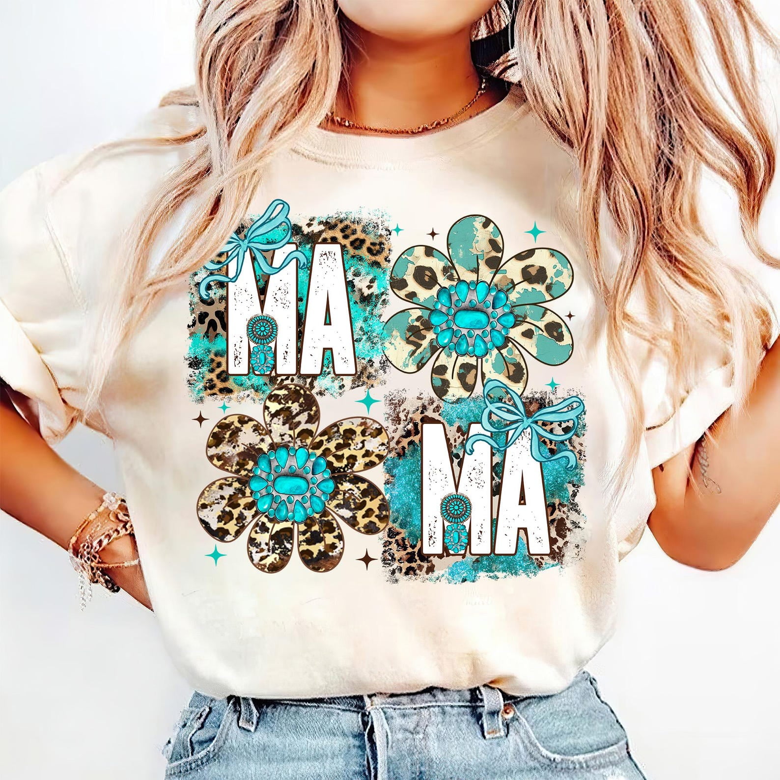 Western Mama T-Shirt, Cowgirl Coquette Mama Shirt, Floral 