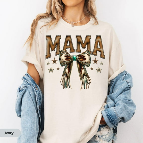 Western Mama T Shirt Women’S Shirt Cowgirl Mom Tee Boho Rodeo Graphic Tee Mothers Day Gift Western Mom Turquoise