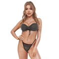 thumbnail image 1 of Western Mania 14431-BLK Mesh Rhinestone Bikini Set, Black, 1 of 1