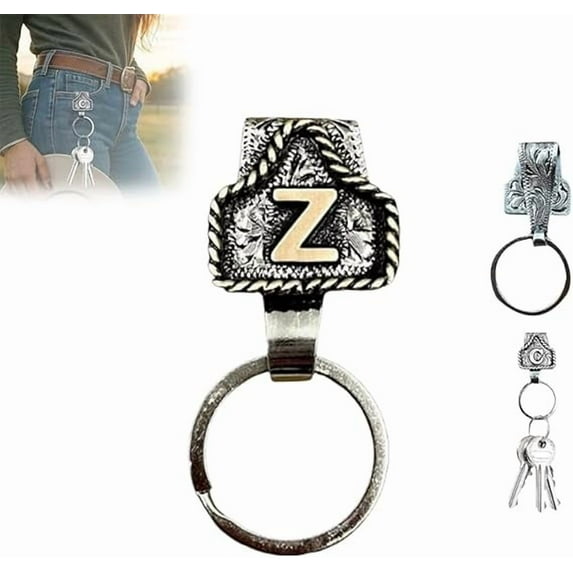 Western Men Key Holder Keychain Quick Detach Design Metal Belt Keyring Clip Fashion Accessory Travel Essential