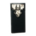 thumbnail image 1 of Western Men's Cow Fur Genuine Leather Basketweave Longhorn Bifold Wallet in 2 Colors, 1 of 3
