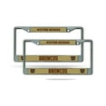 thumbnail image 1 of Western Michigan Broncos Chrome Metal License Plate Frame - Set of 2 Frames, 1 of 5