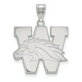 thumbnail image 1 of Western Michigan Large (3/4 Inch) Pendant (10k White Gold), 1 of 5