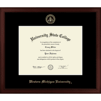 Western Michigan University Diploma Frame, Document Size 11" x 8.5"