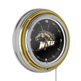thumbnail image 1 of Western Michigan University Neon Clock - 14 inch Diameter, 1 of 6