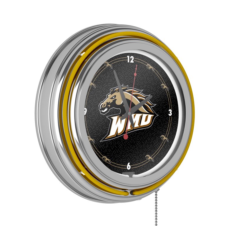 Western Michigan University Neon Clock - 14 inch Diameter