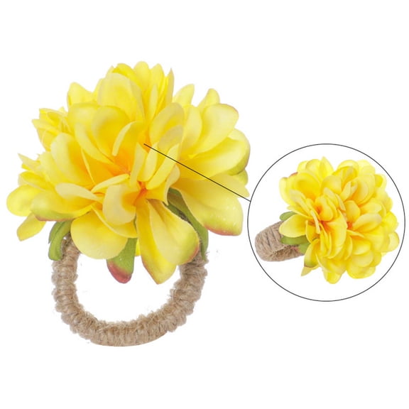 Western Napkin Apkin Buckle Artificial Flowers Garland Wreath Ring Table Decor Handicraft Serviette Buckles Holder