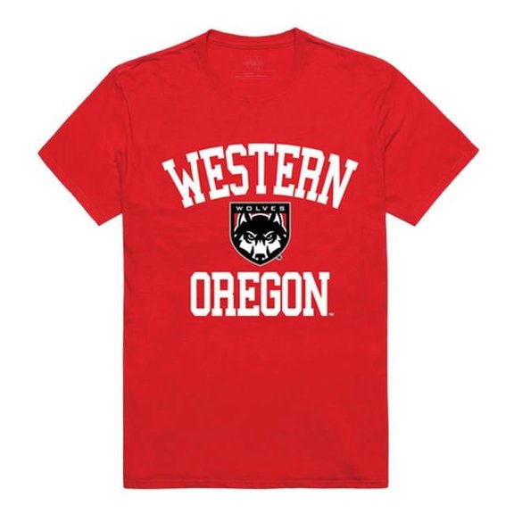 Western Oregon University Arch T-Shirt, Red - Large
