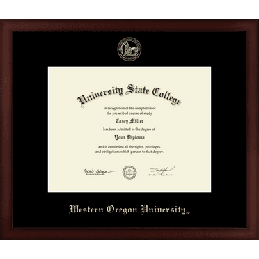 Western Oregon University Diploma Frame, Document Size 11" x 8.5"
