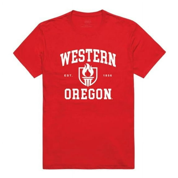 Western Oregon University Seal T-Shirt, Red - Small