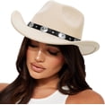 thumbnail image 1 of Western Outback Felt Cowboy Hat for Women Cowgirls Fedora Gus Hat Rodeo for Medium/Large Headwear, 1 of 7