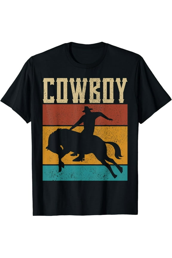Western Outfits Nashville Men Boys Kids Country Rodeo Cowboy T-Shirt