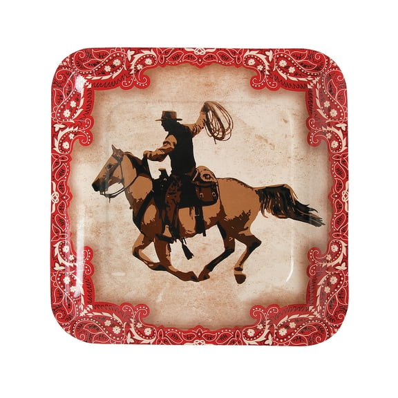 Western Paper Dinner Plates, Party Supplies, Party, 8 Pieces
