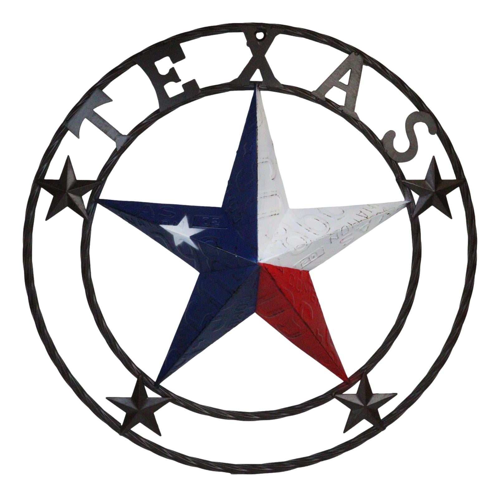 Western Patriotic Lone Star State Texas With Stars Metal Wall