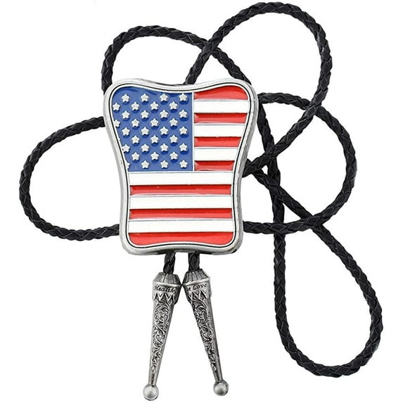 Western Pattern Deer bolo tie for man Cowboy cowgirl necktie round shape