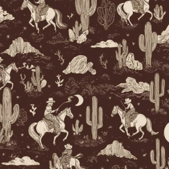 Western Peel and Stick Wallpaper Western Cowboy Horses Cacti Desert Landscape Wall Mural 17.7in x 9.8ft Self Adhesive Removable Wall Paper Renter Friendly Wallpaper for Nursery Bedroom Cabinets