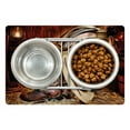 thumbnail image 1 of Western Pet Mat for Food and Water, American West Rodeo Elements with Antique Supplies Retro Artwork Photo, Non-Slip Rubber Mat for Dogs and Cats, 18" X 12", by Ambesonne, 1 of 2