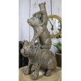 thumbnail image 1 of Western Piggyback Ride Rustic Farmhouse 3 Stacked Pigs Piglets Family Figurine, 1 of 10