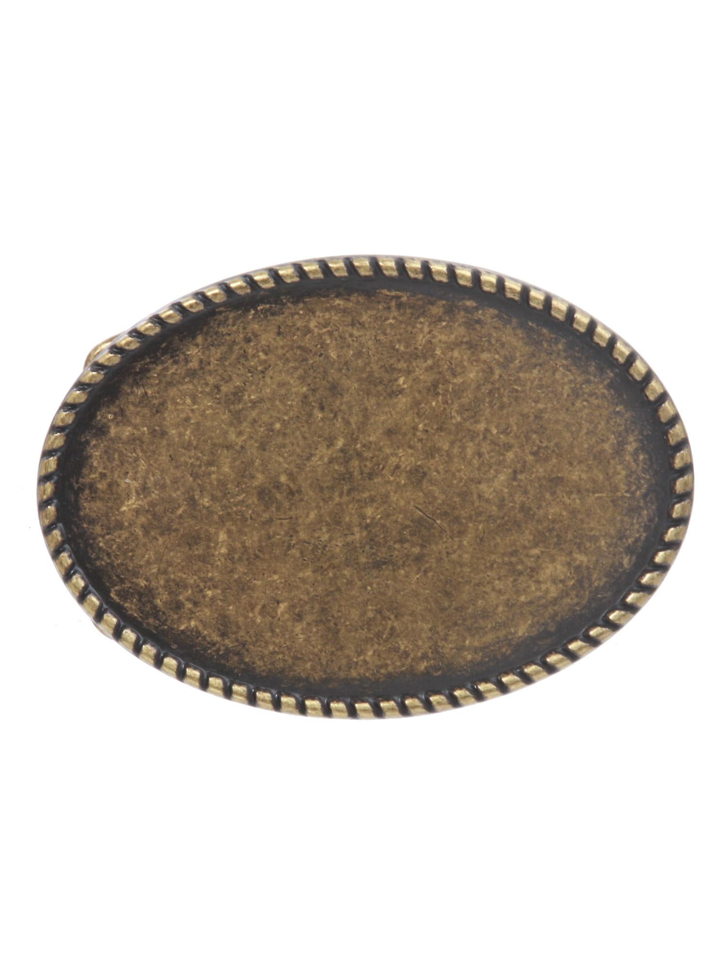 Western Plain Oval Hammered Vintage Belt Buckle - Walmart.com display picture 1