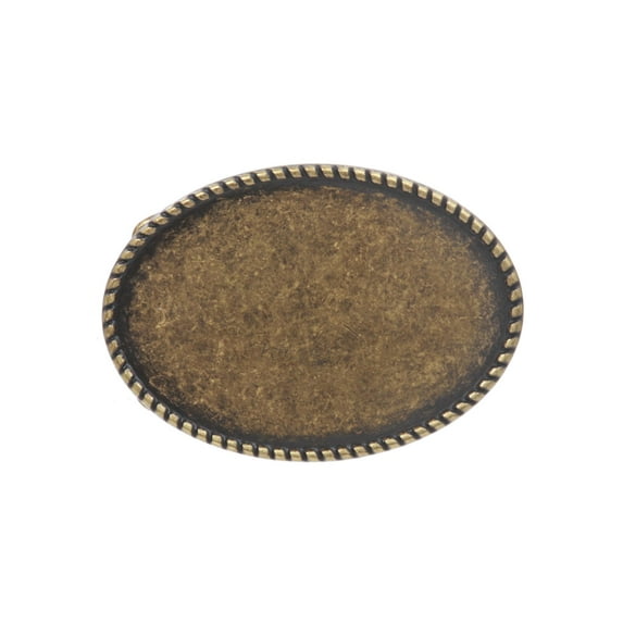 Western Plain Oval Hammered Vintage Belt Buckle