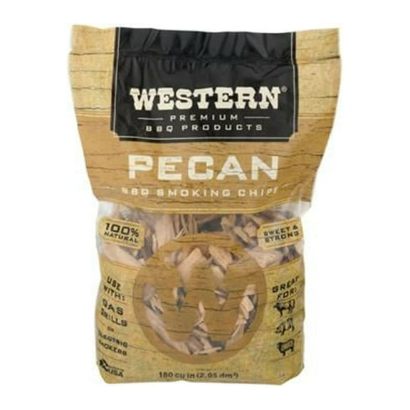 Western Premium BBQ 78076 Grill Smoking Chips, Pecan, 180-Cu. In. - Quantity 6