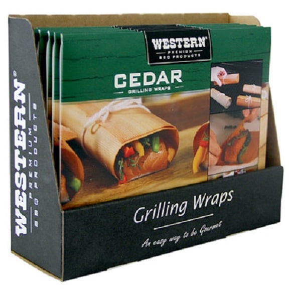 Western Premium BBQ 81231 8-Pack Of Cedar BBQ Grilling Wraps - Quantity of 5