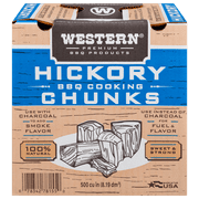 Western Premium BBQ Hickory BBQ Cooking Chunks, 500 Cubic inches