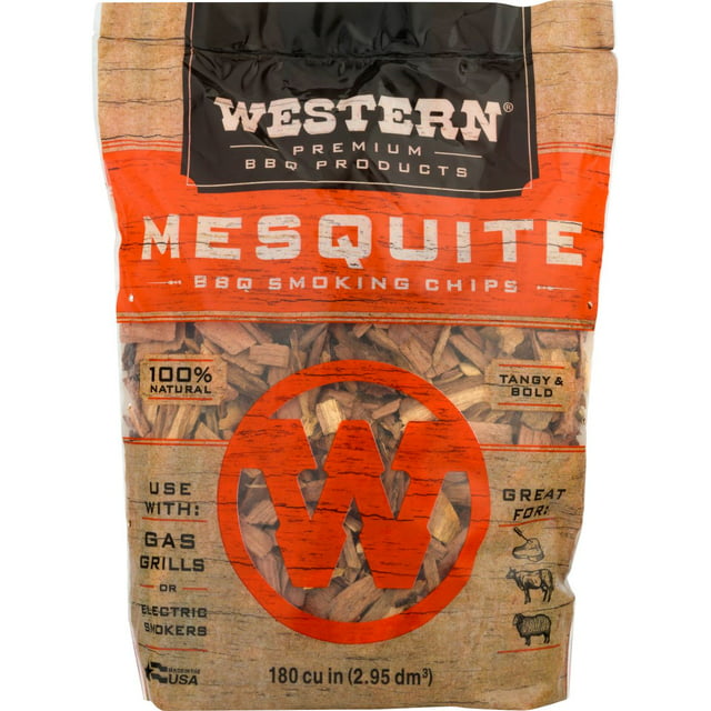 Western Premium BBQ Products Mesquite Smoking Chips, 180 Cu in