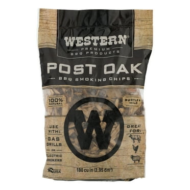 Western Premium BBQ Products Oak BBQ Smoking Chips, 180 Cu in