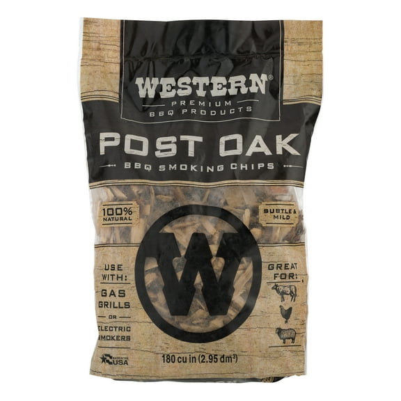 Western Premium BBQ Products Oak BBQ Smoking Chips, 180 Cu in