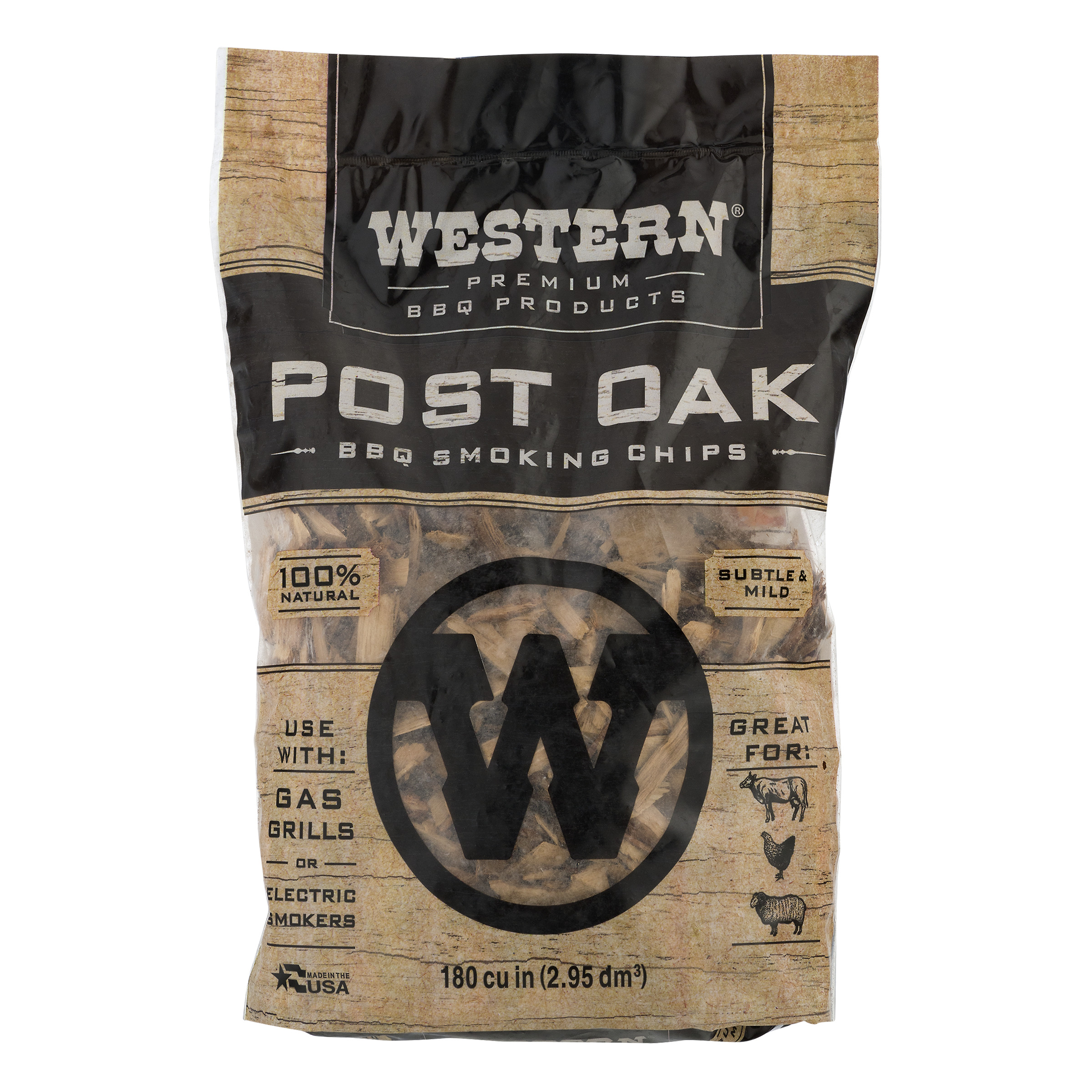 Western Premium BBQ Products Oak BBQ Smoking Chips, 180 Cu in - image 1 of 10