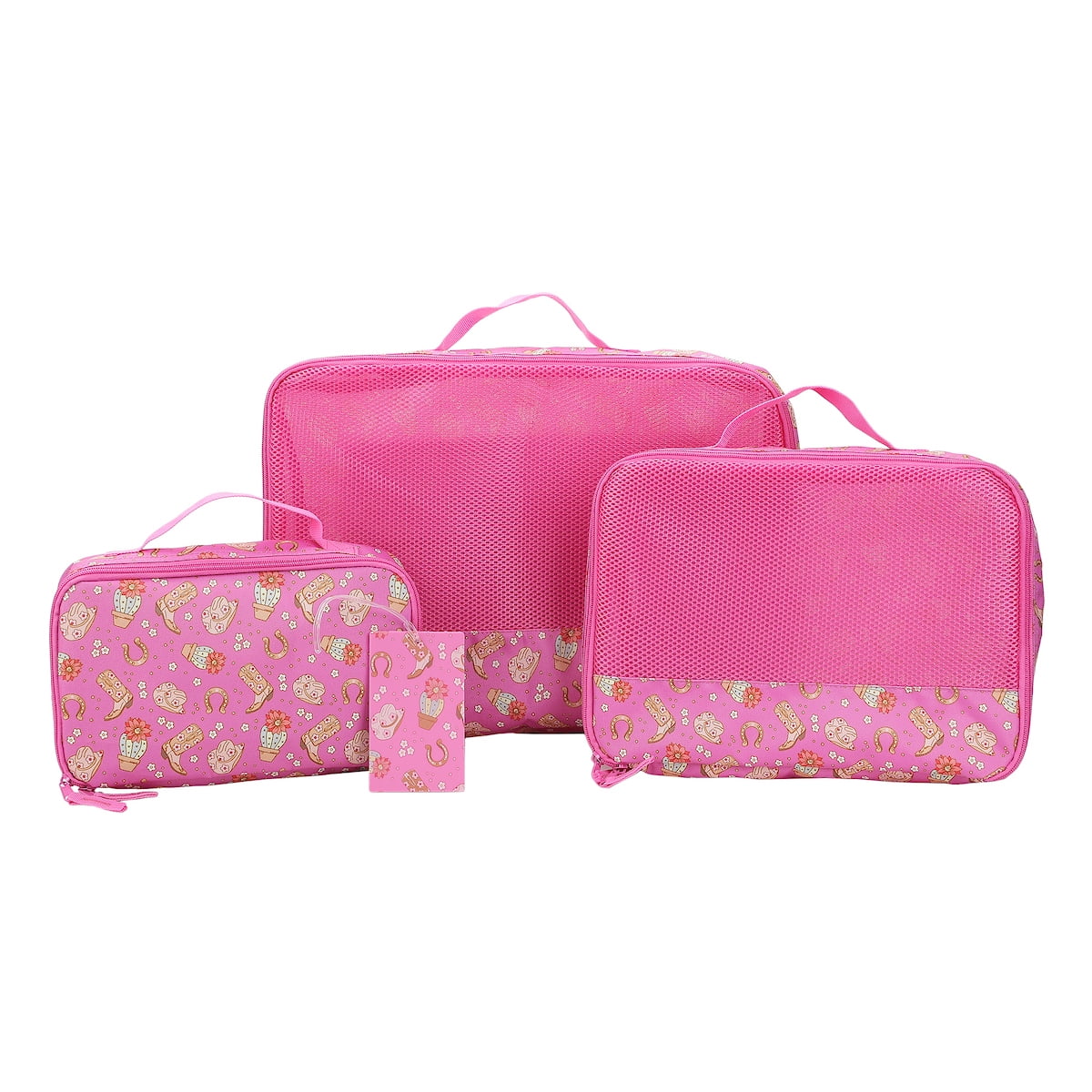 Western Print 4-Piece Packing Cube & Luggage Tag Set - Walmart.com