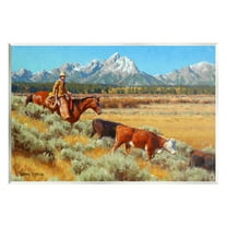 Western Ranch Horse Cattle Animals & Insects Painting Unframed Art Print Wall Art