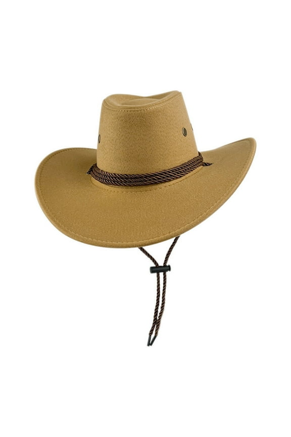Western Rancher Hat British Style Unisex Cowboy Fedora for Outdoor Adventure