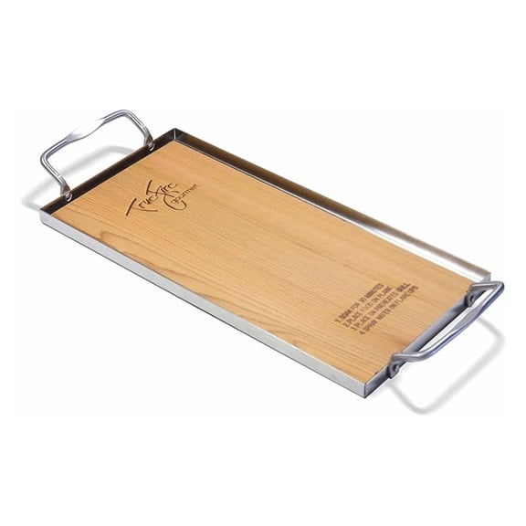 Western Red Cedar Grilling Planks with Serving Tray, 7.25x16 Inch, 10 Pack