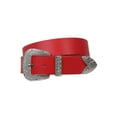 thumbnail image 1 of Western Rhinestone Buckle Plain Leather Belt, 1 of 1