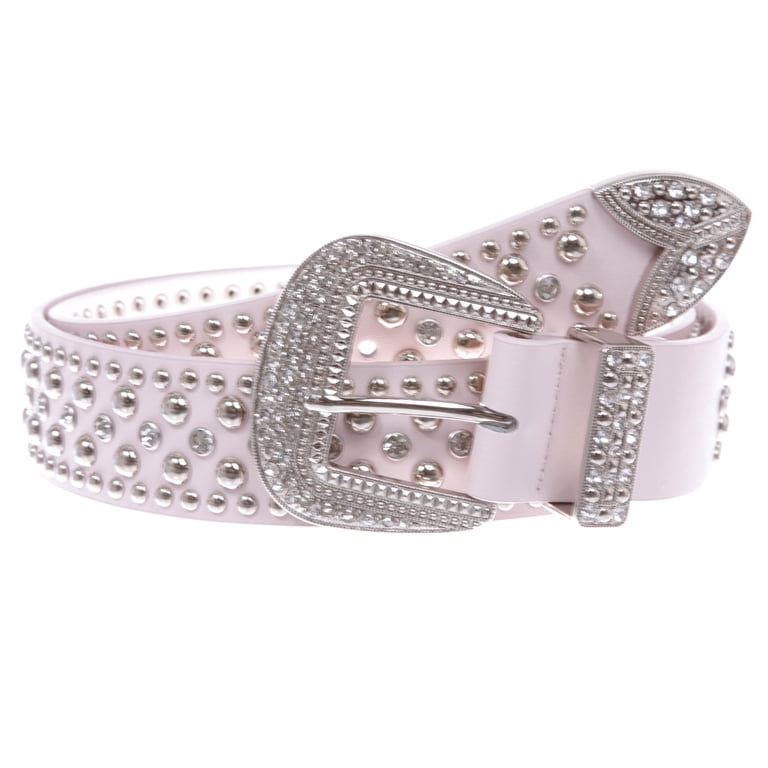 Western Rhinestone & Studded Leather Belt - Walmart.com display picture 1