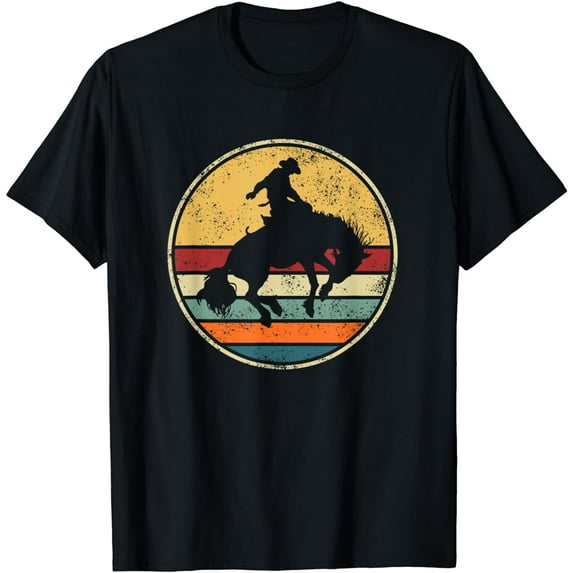 Western Riding Rodeo Horse Cowboy Retro Vintage Outfit T-Shirt