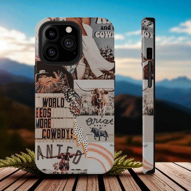 Cell Phone Case Rodeo Western Rodeo Longhorn Boots Phone Case for iPhone 11 to 17 A Cowgirl ...