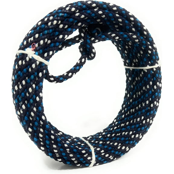 Western Rodeo Rope, 25 ft. Nylon, Blue, Ranch Utility, Perfect Beginner, Recreational Activities (Rodeo, Ranch)