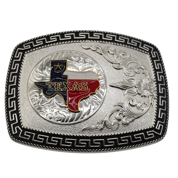 Western Rodeo Silver Black Gold Tone Design Fashion Cowboy Belt Buckle