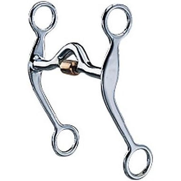 Western SS Med Port Roller Curb Bit