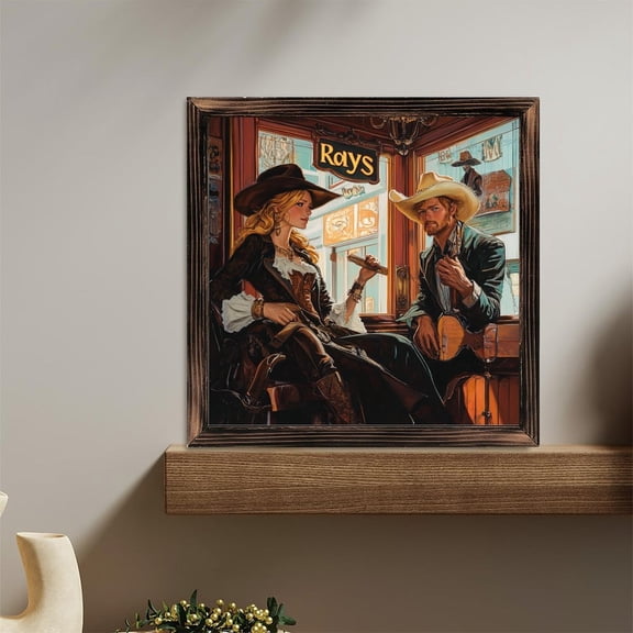Western Saloon Art Wooden Sign Wall Plaque - Vintage Art Decoration, Wall Decoration - Ideal Gift For Home Decoration, Living Room, Bathroom, Bedroom, Garden, Dining, Bar, Cafe, Festival Party Deco