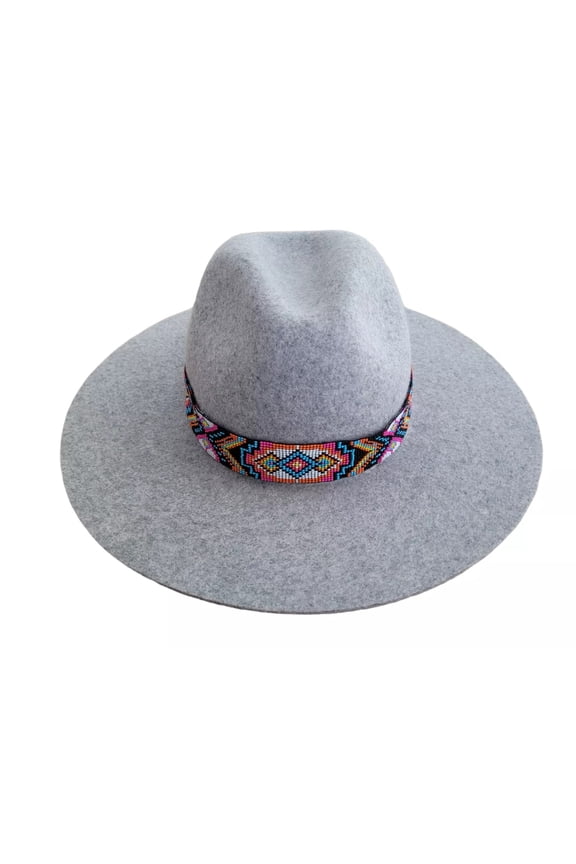 Western Seed Beaded Hat Band Fit Cowboy Hatband South West Hat Band By MDream (Hat Band Only) Pink Black