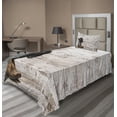 thumbnail image 1 of Ambesonne Western Fitted & Top Sheet Set with Sham, Rodeo Cowboy Grunge Hat, Black and Brown, 1 of 4